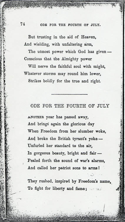 Ode for the Fourth of July p1