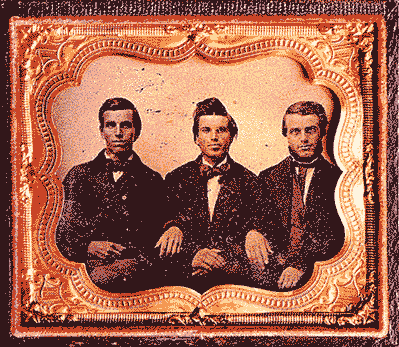 Three unidentified men in a photograph that dates from the mid-nineteenth century