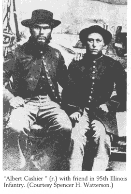 Albert Cashier with friend in 95th Illinois Infantry