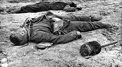 Confederate and Union Dead Side-by-Side in the Trenches at Fort Mahone, near Petersburg, Virginia